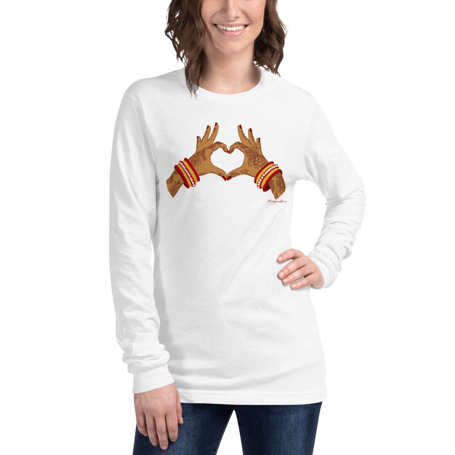 Mendhi Love Hands Unisex Long Sleeve Tee