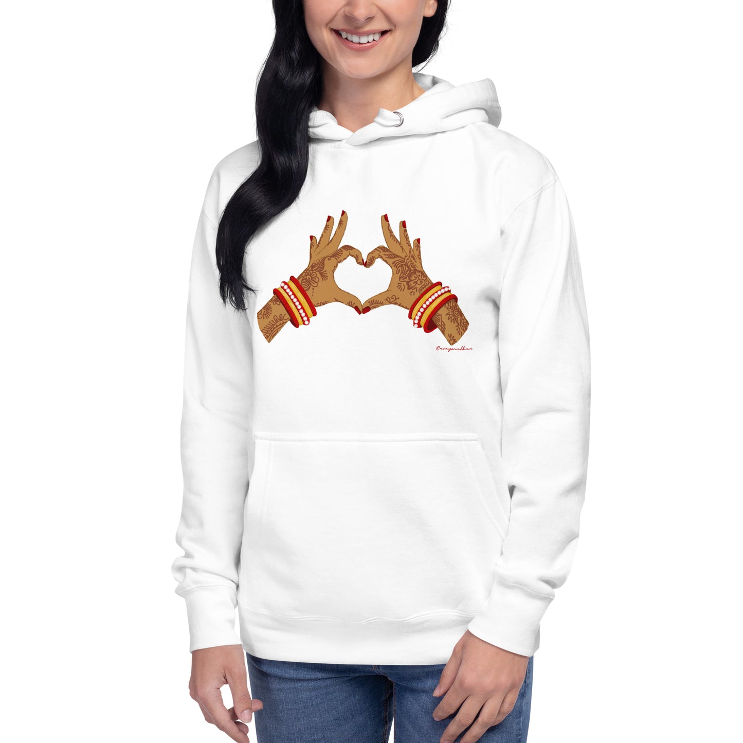 Mendhi Love Hands Unisex Hoodie