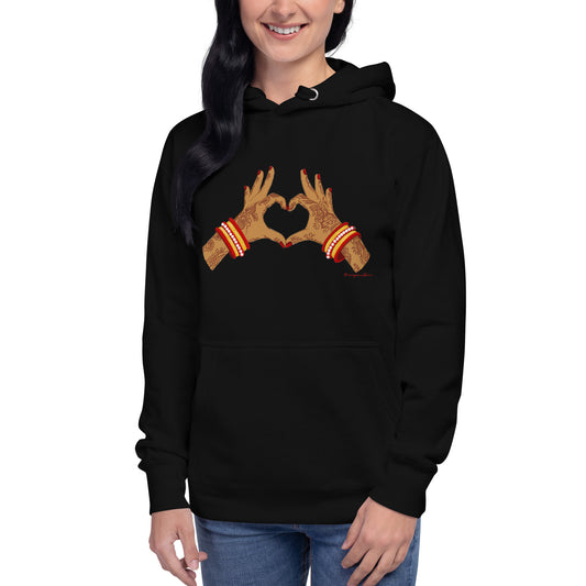 Mendhi Love Hands Unisex Hoodie